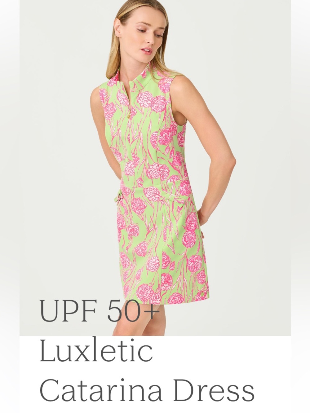 NWT Lilly Pulitzer 🎀 Catarina Dress UPF 50+ Pistachio Macaron Alina Print 10